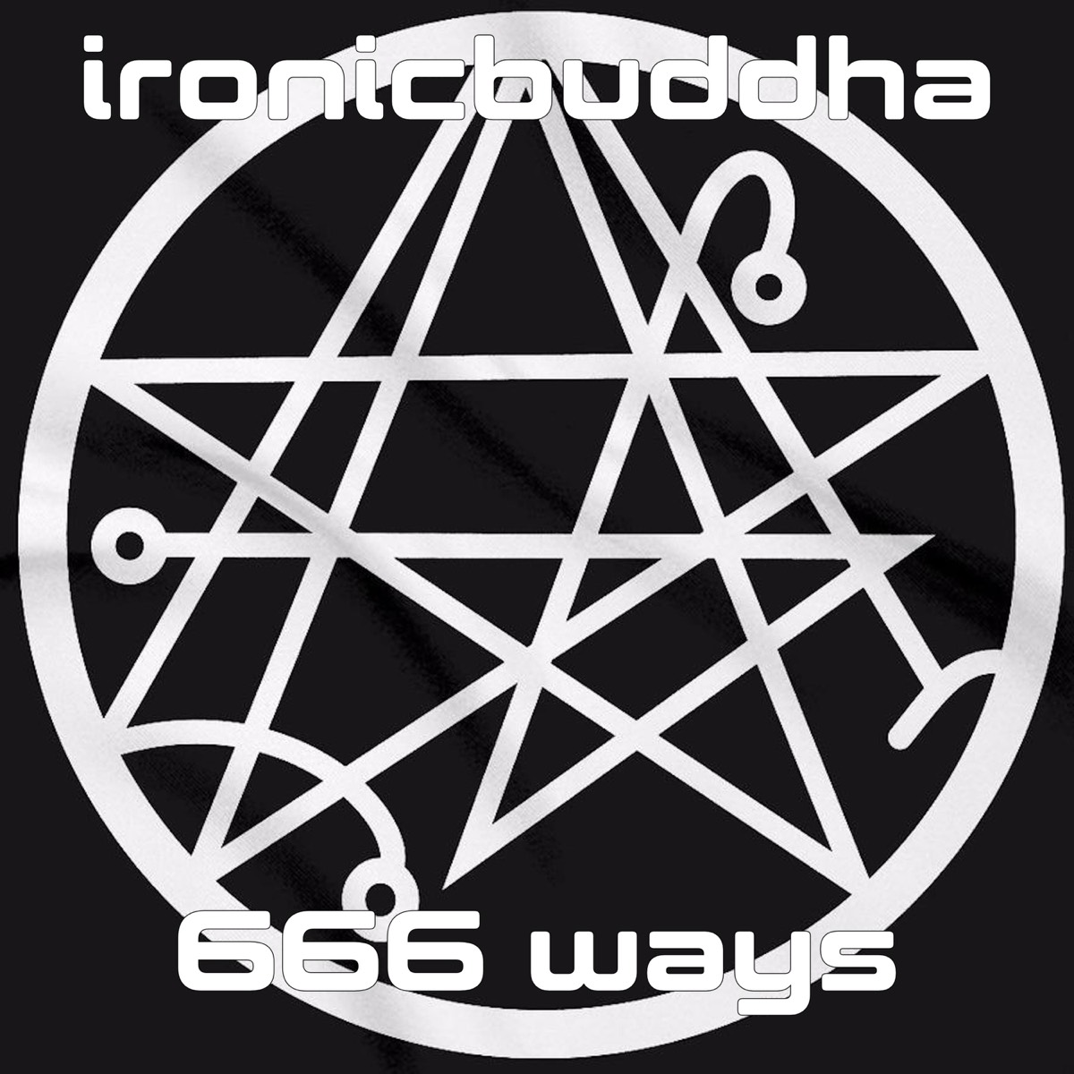 black cover artwork with a white geometric sigil and the title 666 ways.