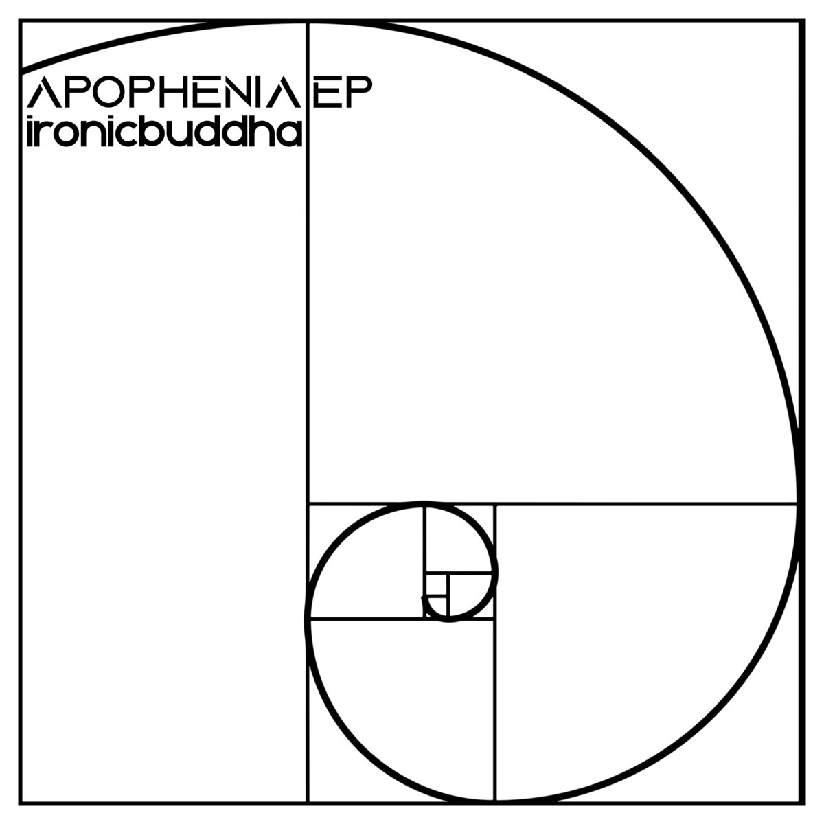 black geometric apophenia ep artwork on a white field